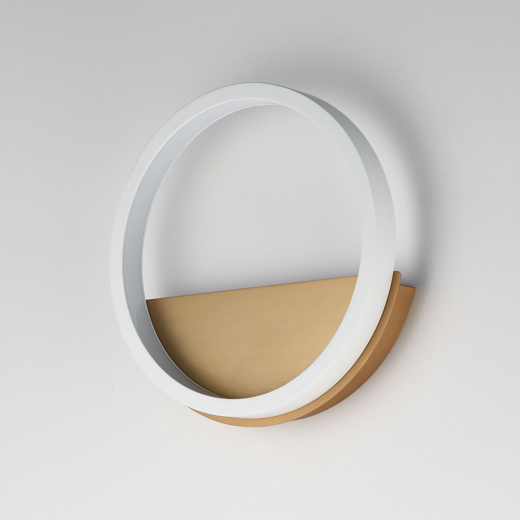 Image 4 ET2 Hoopla 12" High White/Gold LED Wall Sconce more views