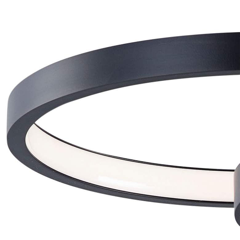 Image 3 ET2 Hoopla 15 3/4" Wide Black and Gold Modern LED Ceiling Light more views