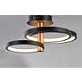 5_ET2 Hoopla 15 3/4" Wide Black and Gold Modern LED Ceiling Light more views