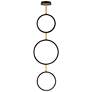 1_ET2 Hoopla 16" Black/Gold 3-Light LED Pendant