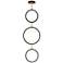 ET2 Hoopla 16" Black/Gold 3-Light LED Pendant