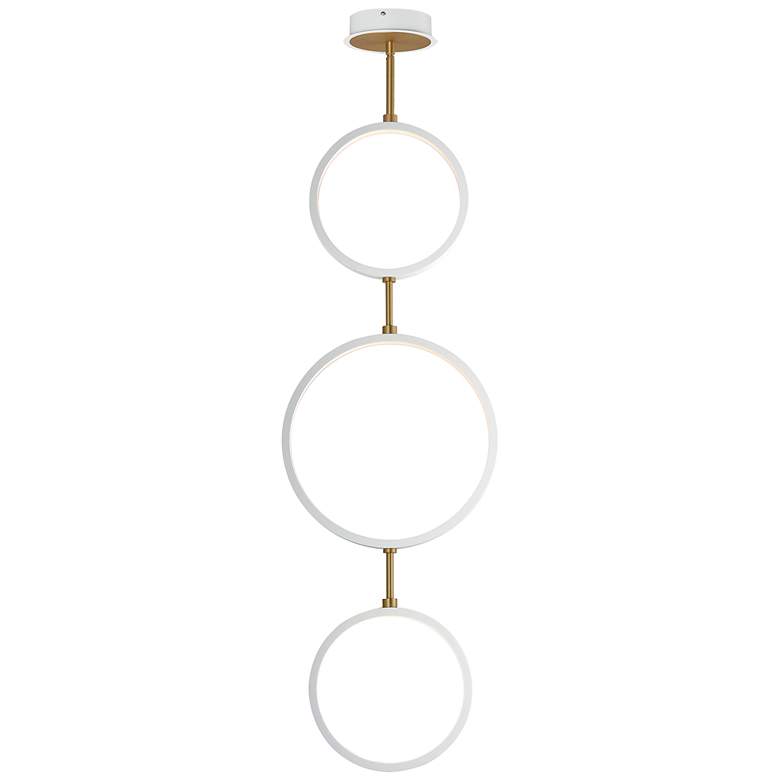 Image 1 ET2 Hoopla 16" White/Gold 3-Light LED Pendant