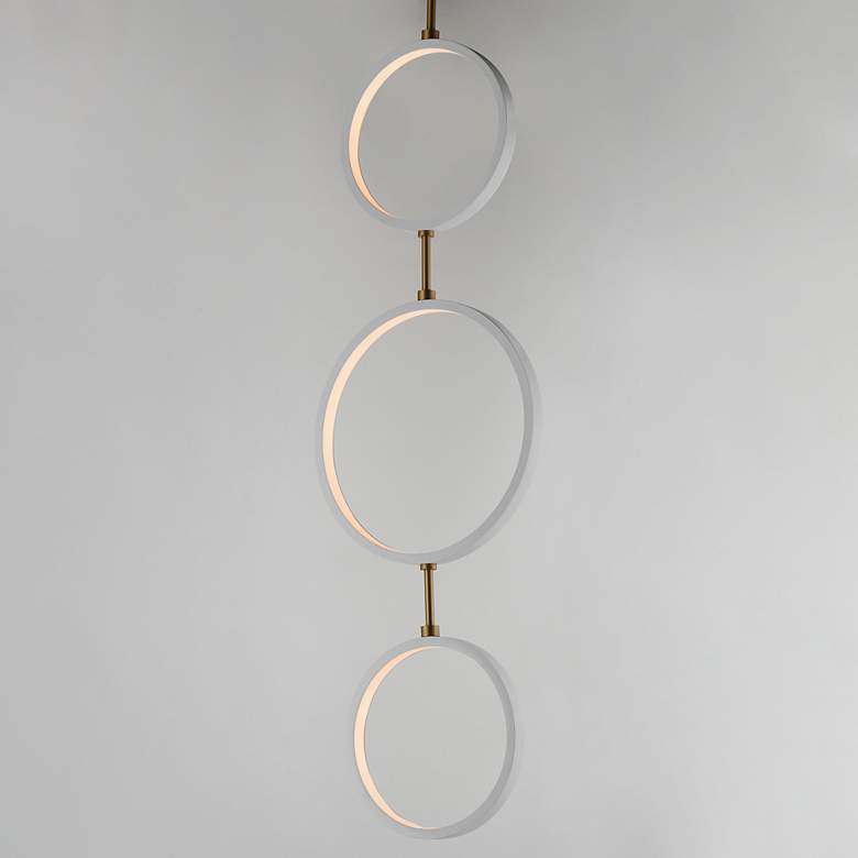 Image 4 ET2 Hoopla 16" White/Gold 3-Light LED Pendant more views