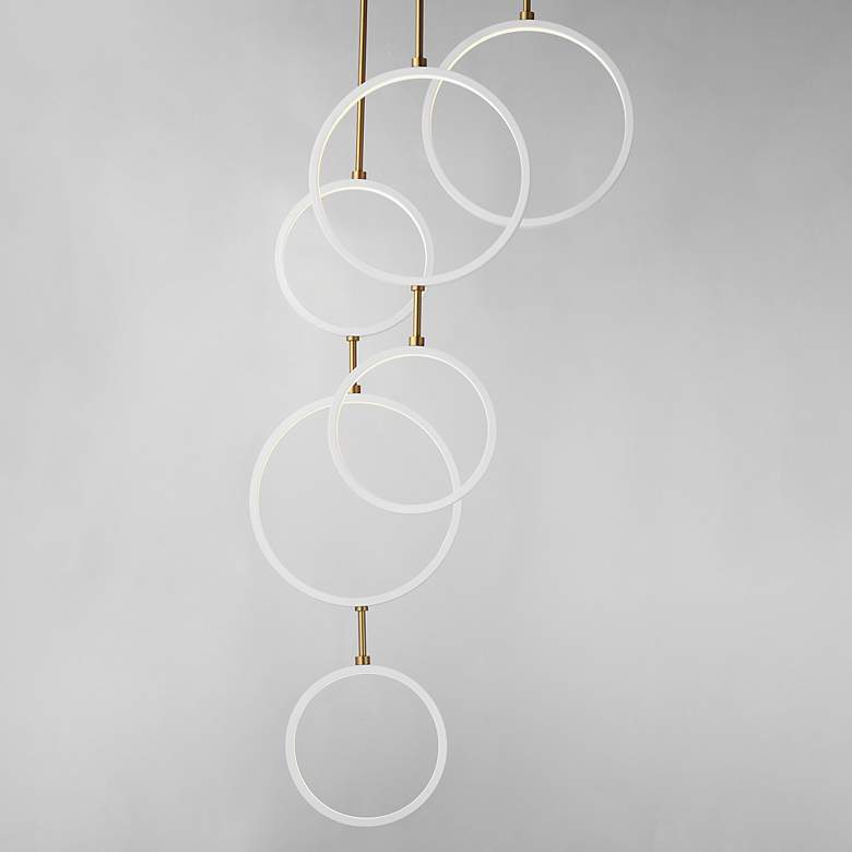 Image 2 ET2 Hoopla 25" White/Gold 6-Light LED Pendant more views