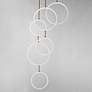 2_ET2 Hoopla 25" White/Gold 6-Light LED Pendant more views