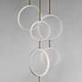 4_ET2 Hoopla 25" White/Gold 6-Light LED Pendant more views