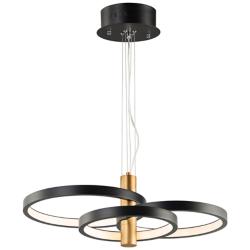 ET2 Hoopla 29 1/2"W Black and Gold 4-Light LED Pendant Light