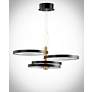 5_ET2 Hoopla 29 1/2"W Black and Gold 4-Light LED Pendant Light more views