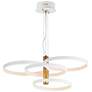 1_ET2 Hoopla 33 1/2" White/Gold 4-Light LED Pendant