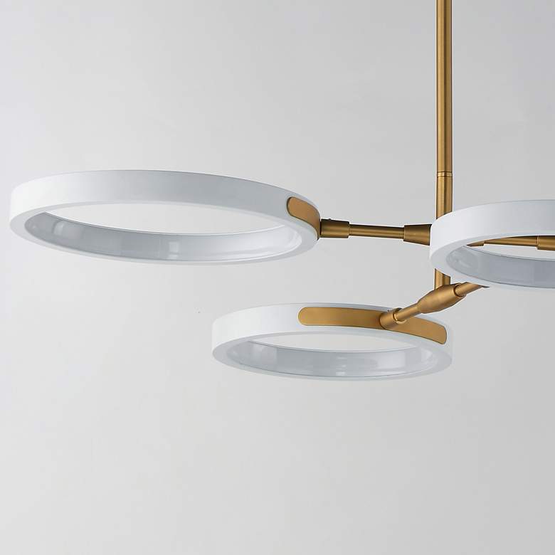 Image 2 ET2 Hoopla 33" White/Gold 4-Light LED Pendant more views