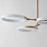 2_ET2 Hoopla 33" White/Gold 4-Light LED Pendant more views