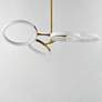 3_ET2 Hoopla 33" White/Gold 4-Light LED Pendant more views