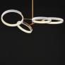 4_ET2 Hoopla 33" White/Gold 4-Light LED Pendant more views