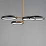 2_ET2 Hoopla 33" Wide Black/Gold 4-Light LED Pendant more views