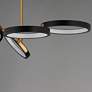 4_ET2 Hoopla 33" Wide Black/Gold 4-Light LED Pendant more views