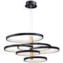Thumbnail2 of ET2 Hoopla 45 1/4"W Black and Gold 6-Light LED Pendant Light