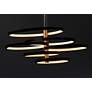 ET2 Hoopla 45 1/4"W Black and Gold 6-Light LED Pendant Light