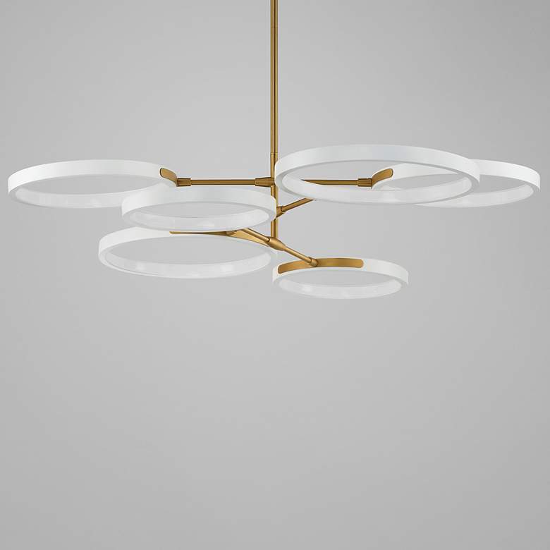 Image 2 ET2 Hoopla 47 1/4" White/Gold 6-Light LED Pendant more views