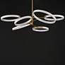 3_ET2 Hoopla 47 1/4" White/Gold 6-Light LED Pendant more views