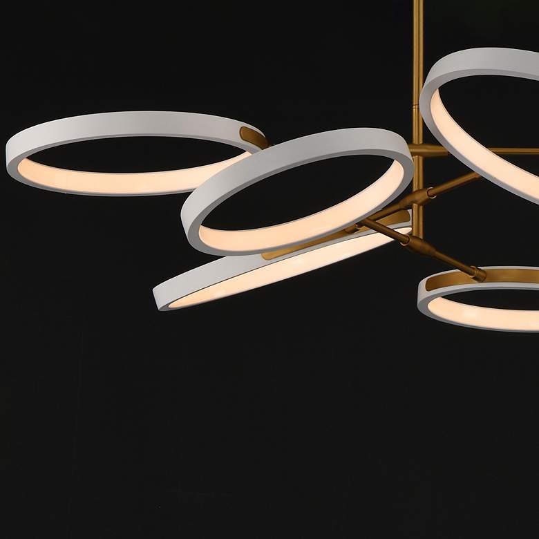 Image 4 ET2 Hoopla 47 1/4" White/Gold 6-Light LED Pendant more views