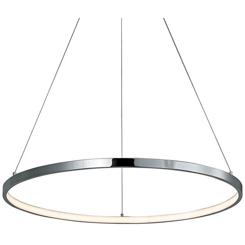 Image 1 ET2 Hoops 23 1/2" Wide Chrome LED Ring Pendant Light