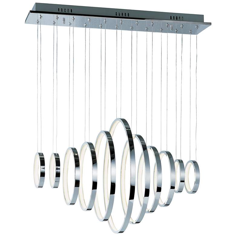Image 1 ET2 Hoops 31.5" Wide 11-Light Modern LED Ring Pendant