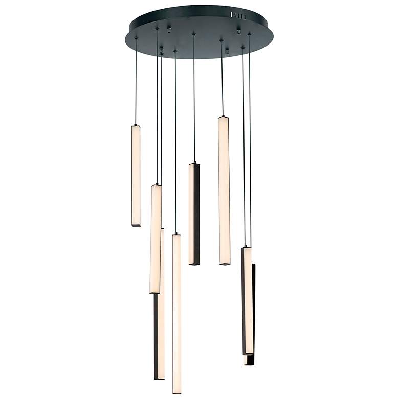 Image 1 ET2 Hover 18" Wide Black Multi-Light LED Pendant