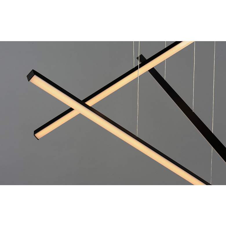 Image 5 ET2 Hover 47 1/2" Wide Black 3-Light LED Pendant Light more views