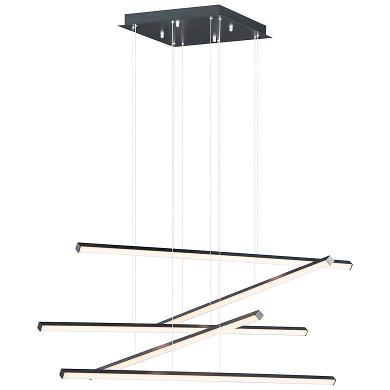 Image 2 ET2 Hover 47 1/2" Wide Black 5-Light LED Pendant Light