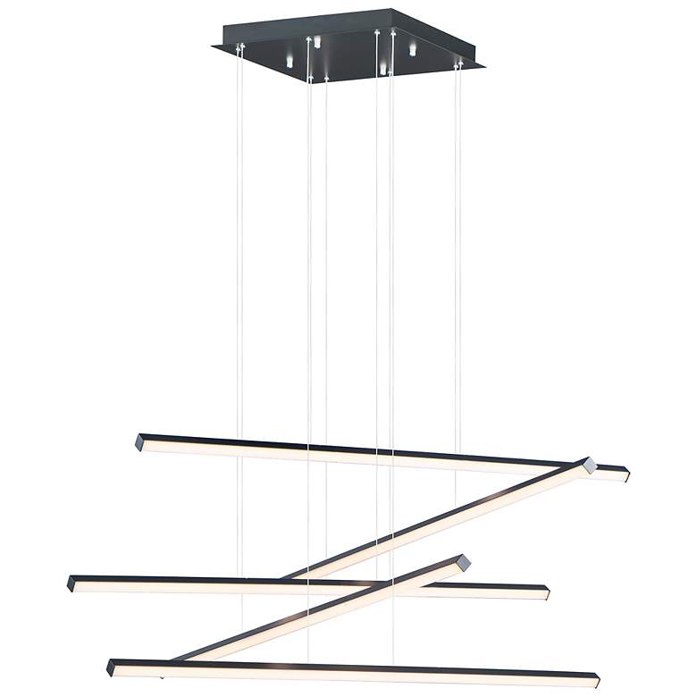 Image 2 ET2 Hover 47 1/2 inch Wide Black 5-Light LED Pendant Light