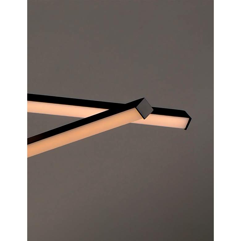 Image 5 ET2 Hover 47 1/2" Wide Black 5-Light LED Pendant Light more views