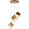 ET2 Ice Cube 18 1/2" Wide French Gold 3-Light LED Pendant