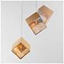 4_ET2 Ice Cube 18 1/2" Wide French Gold 3-Light LED Pendant more views