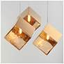 5_ET2 Ice Cube 18 1/2" Wide French Gold 3-Light LED Pendant more views