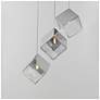2_ET2 Ice Cube 18 1/2" Wide Polished Chrome 3-Light LED Pendant more views