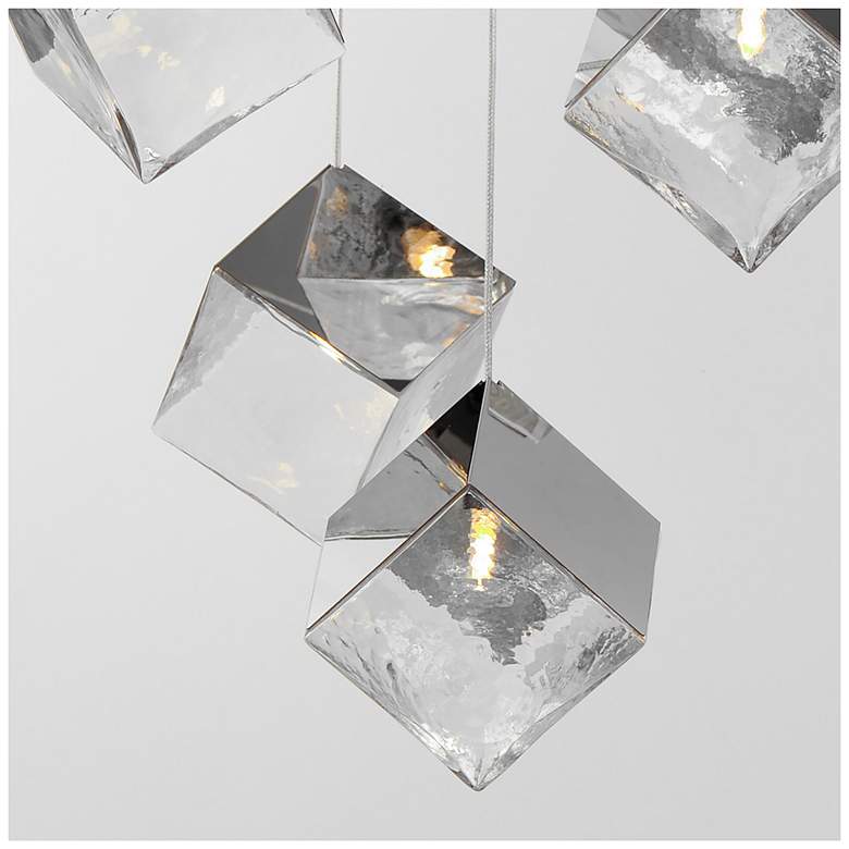 Image 5 ET2 Ice Cube 33 1/2" Wide Polished Chrome 9-Light LED Pendant more views