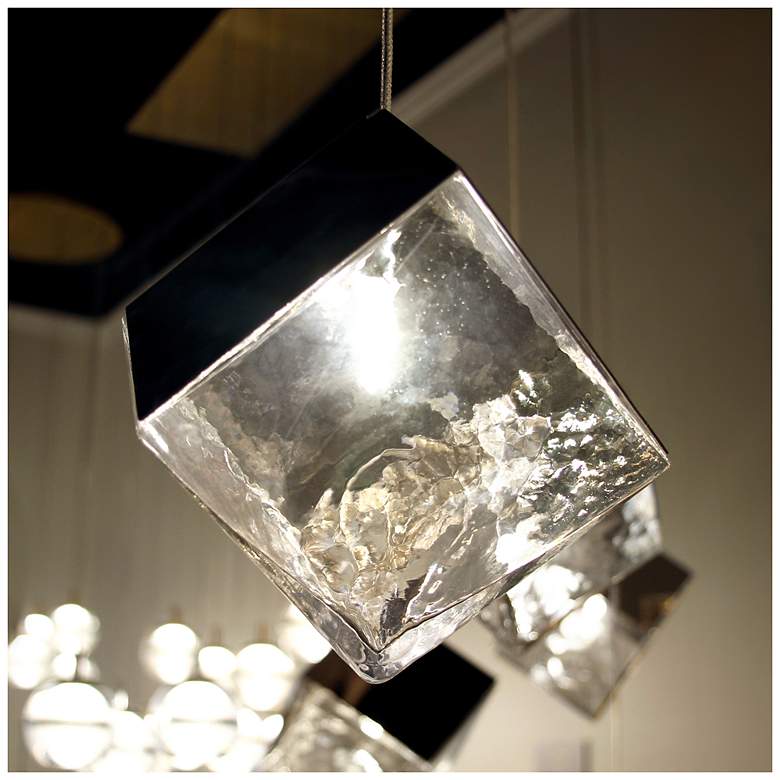 Image 6 ET2 Ice Cube 33 1/2" Wide Polished Chrome 9-Light LED Pendant more views