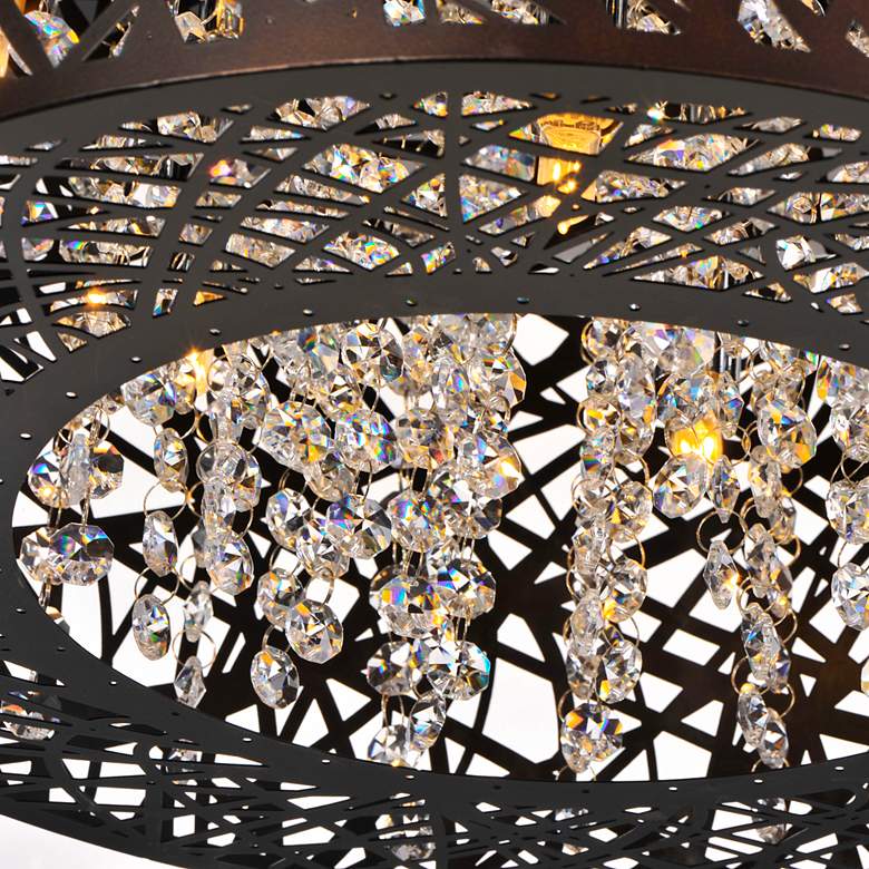 Image 5 ET2 Inca 15 3/4" Wide Bronze 7-Light LED Pendant Light more views