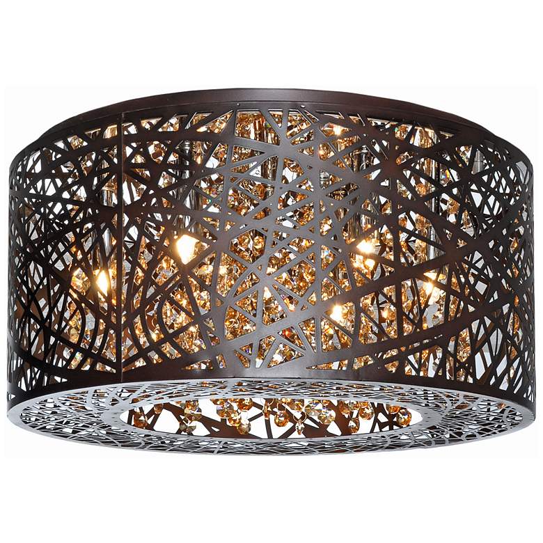 Image 2 ET2 Inca 15 3/4" Wide Bronze LED Ceiling Light