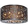 2_ET2 Inca 15 3/4" Wide Bronze LED Modern Drum Ceiling Light