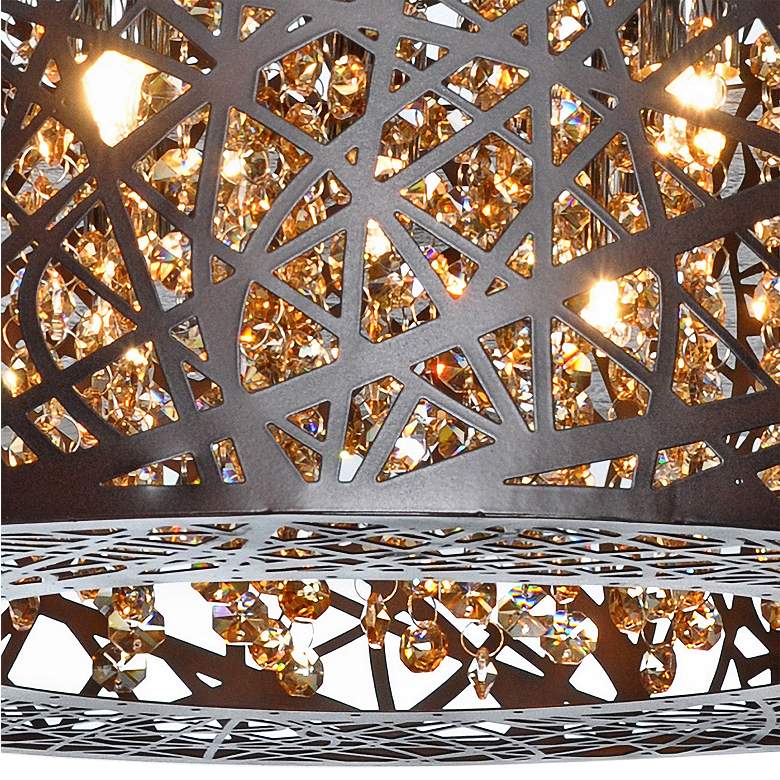 Image 4 ET2 Inca 15 3/4" Wide Bronze LED Modern Drum Ceiling Light more views