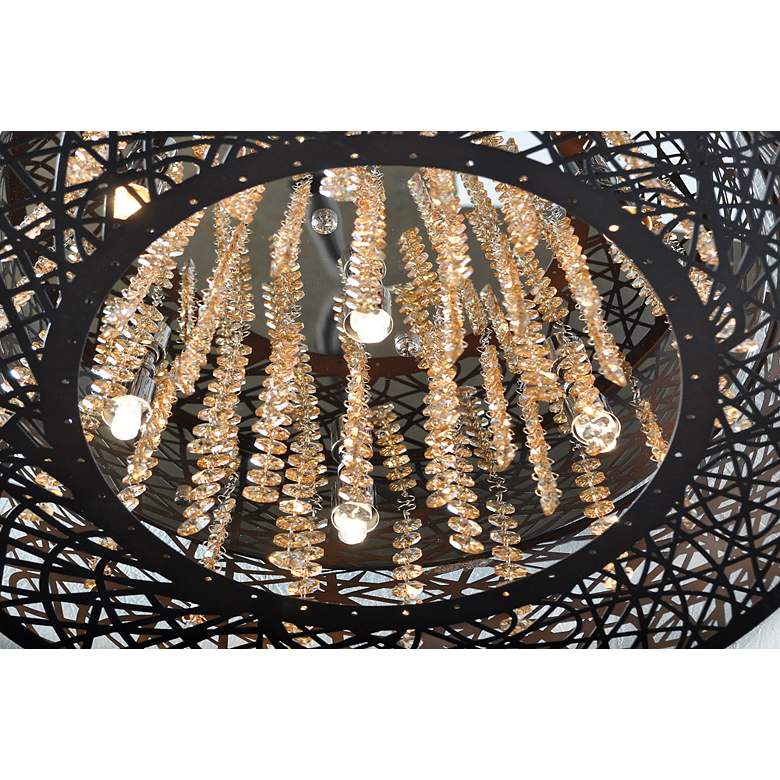 Image 4 ET2 Inca 23 1/2" Wide Bronze Drum Ceiling Light more views