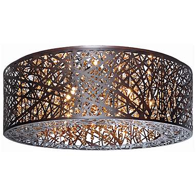 ET2 Inca 23 1/2" Wide Bronze LED Ceiling Light