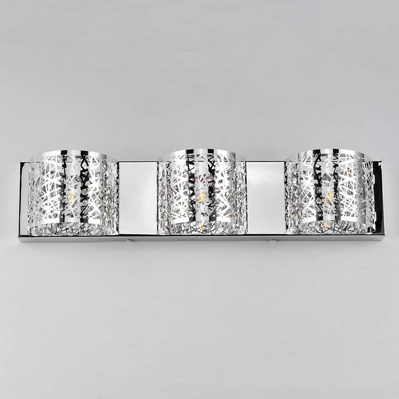 Image 3 ET2 Inca 24" Wide Polished Chrome 3-Light Bathroom Light more views