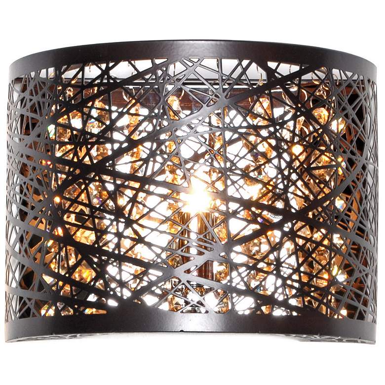 Image 1 ET2 Inca 7 3/4" Wide Bronze Wall Sconce