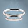 ET2 Innertube 31 1/2" Wide Satin Nickel 2-Ring LED Pendant