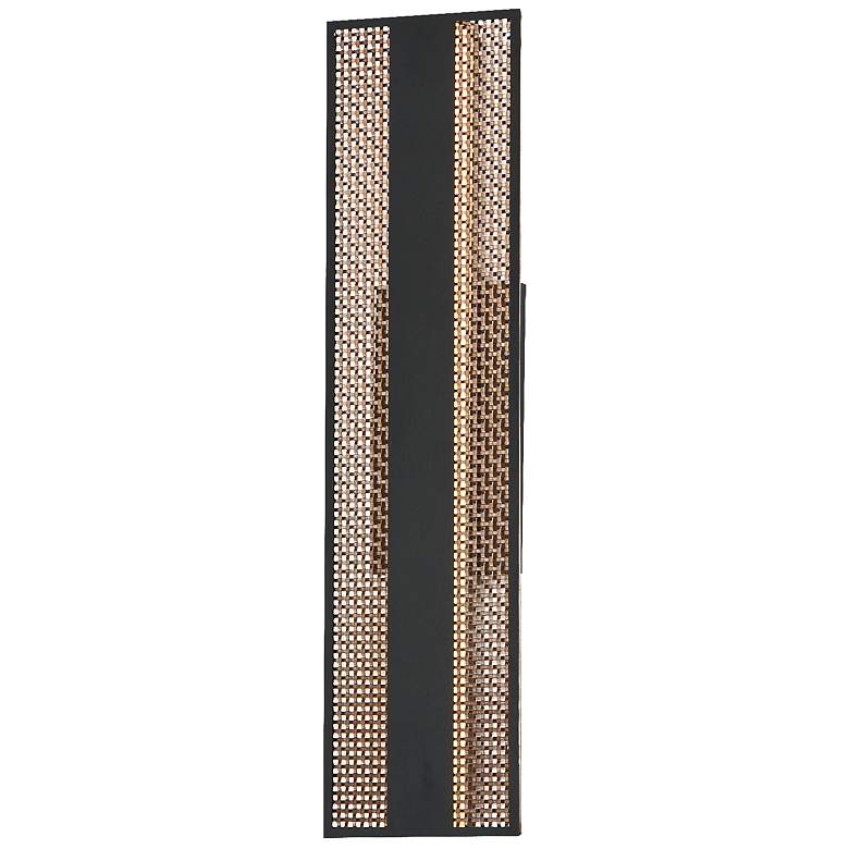Image 1 ET2 Interlace 24" Black/Aged Copper LED Outdoor Wall Sconce