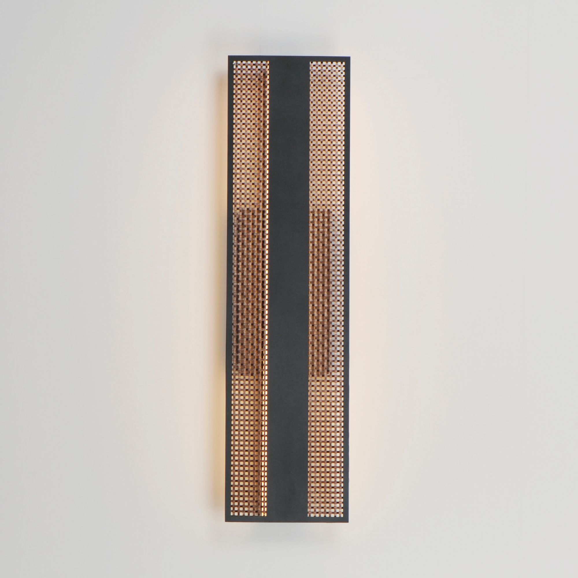 Image 3 ET2 Interlace 24"H Black and Copper LED Outdoor Wall Light more views