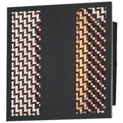 ET2 Interlace 6.5" Black/Aged Copper LED Outdoor Wall Sconce