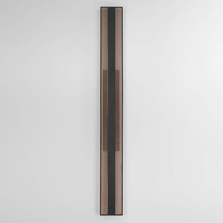 Image 2 ET2 Interlace 60" Black/Aged Copper LED Outdoor Wall Sconce more views